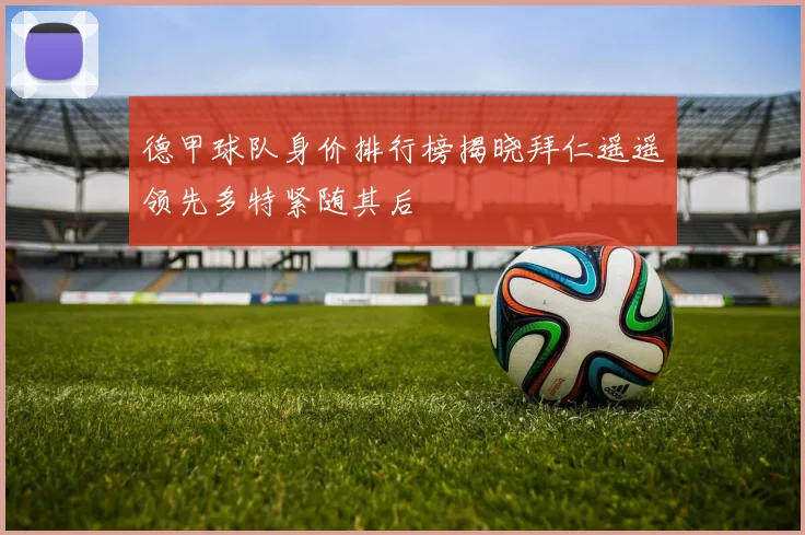 德甲球队身价排行榜揭晓拜仁遥遥领先多特紧随其后